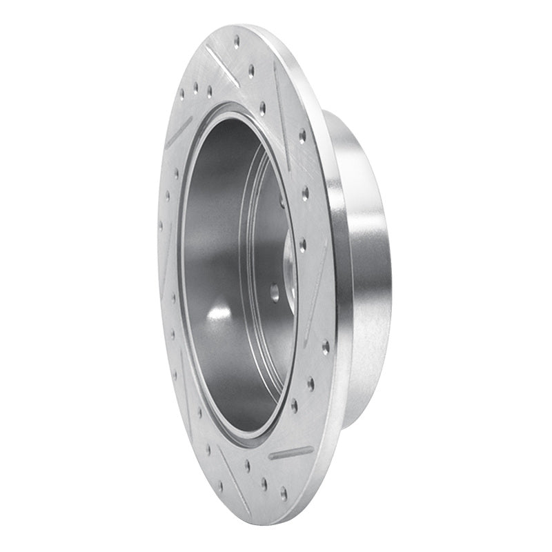 R1 04-11 Mitsubishi Grandis (Mexico) Rear Left Drilled & Slotted Silver Brake Rotor