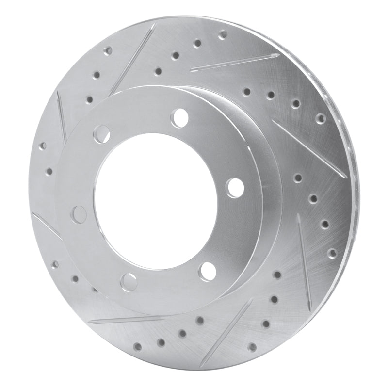 R1 95-04 Toyota 4Runner Front Left Drilled & Slotted Silver Brake Rotor
