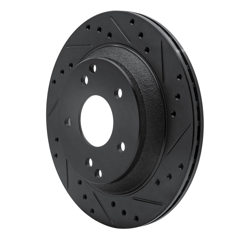 R1 88-96 Chevrolet Corvette Rear Right Drilled & Slotted Black Brake Rotor