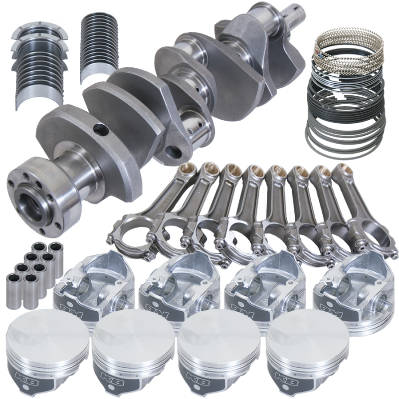 Eagle Chevy 454 1Pc 4.250in Crank 6.385in I-Beam Rod -3cc Flat Top 4.280in Pistons Rotating Assembly