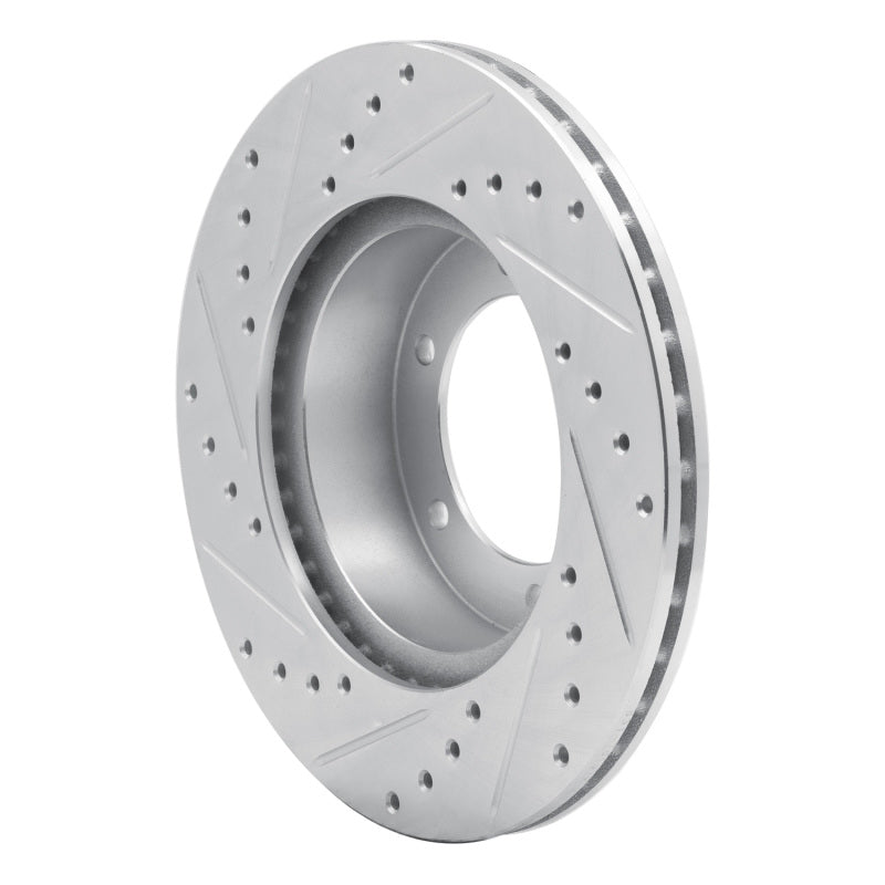 R1 86-95 Toyota Pickup Front Right Drilled & Slotted Silver Brake Rotor
