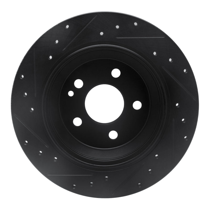 R1 16-23 Mercedes-Benz Viano (Mexico) Rear Right Drilled & Slotted Black Brake Rotor