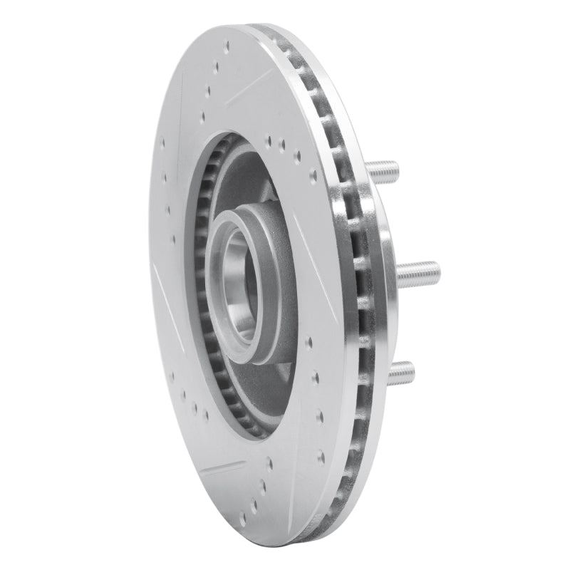 R1 82-87 Volvo 740 Front Right Drilled & Slotted Silver Brake Rotor