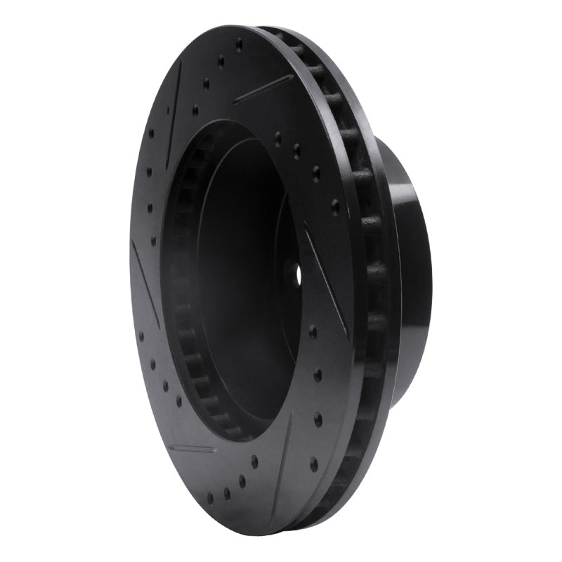 R1 91-94 Ford Crown Victoria Front Right Drilled & Slotted Black Brake Rotor