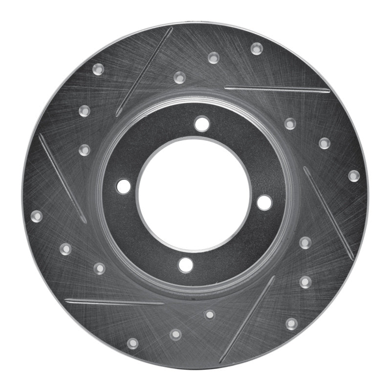 R1 74-84 Ford COURIER (USA/Canada) Front Left Drilled & Slotted Silver Brake Rotor