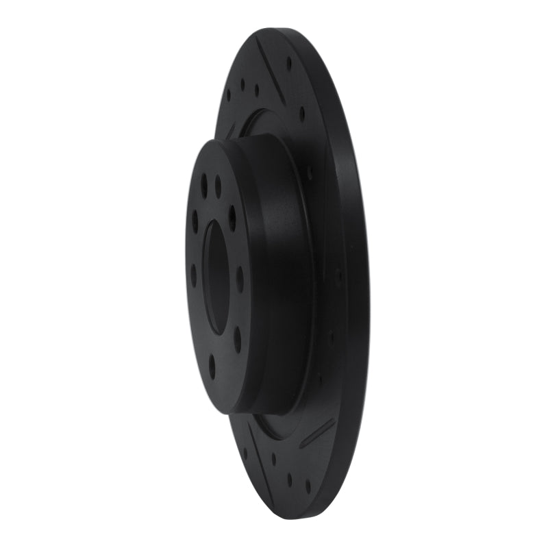 R1 03-11 Cadillac BLS (Mexico) Rear Right Drilled & Slotted Black Brake Rotor