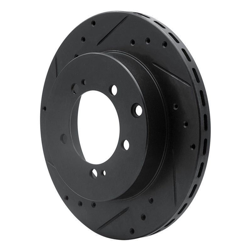R1 91-93 Dodge STEALTH Rear Left Drilled & Slotted Black Brake Rotor
