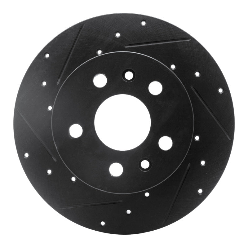 R1 72-78 Volkswagen Type 2 Front Left Drilled & Slotted Black Brake Rotor