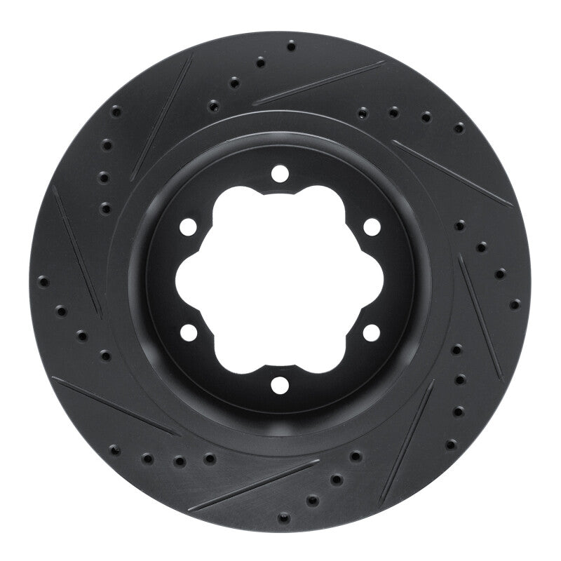 R1 20-25 Ford Transit-350 HD/DRW Rear Right Drilled & Slotted Black Brake Rotor