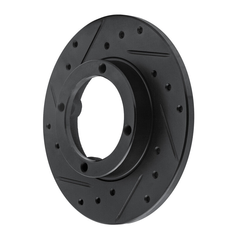 R1 85-94 Chevrolet Sprint Front Left Drilled & Slotted Black Brake Rotor