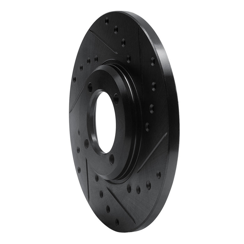 R1 63-86 Ford Cortina Front Right Drilled & Slotted Black Brake Rotor