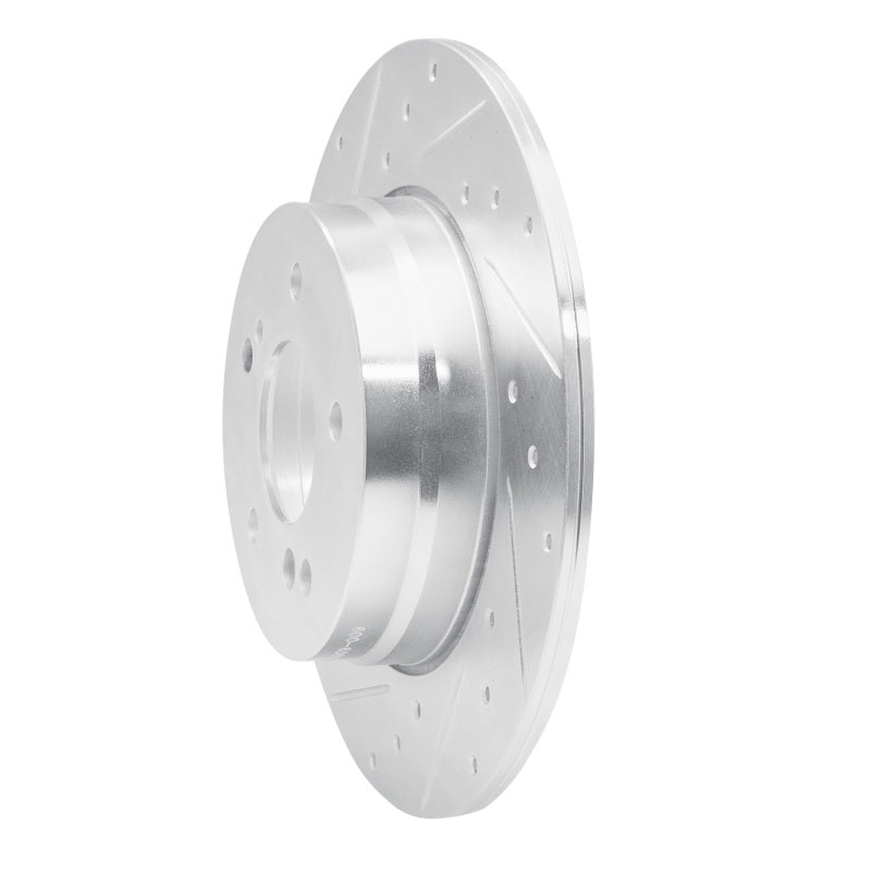 R1 96-98 Mercedes-Benz SL320 Rear Left Drilled & Slotted Silver Brake Rotor