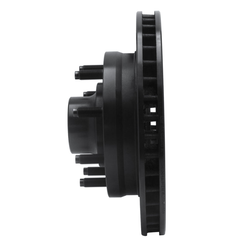 R1 1994-1999 Dodge Ram 2500 Front Left Drilled & Slotted Black Brake Rotor