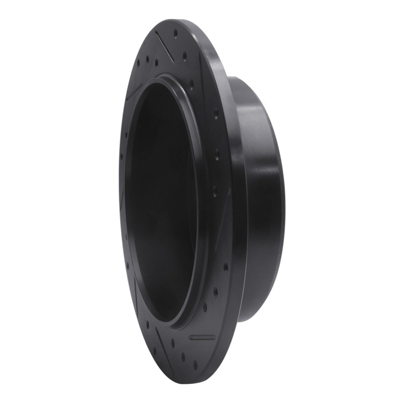 R1 07-12 Dodge Nitro Rear Left Drilled & Slotted Black Brake Rotor