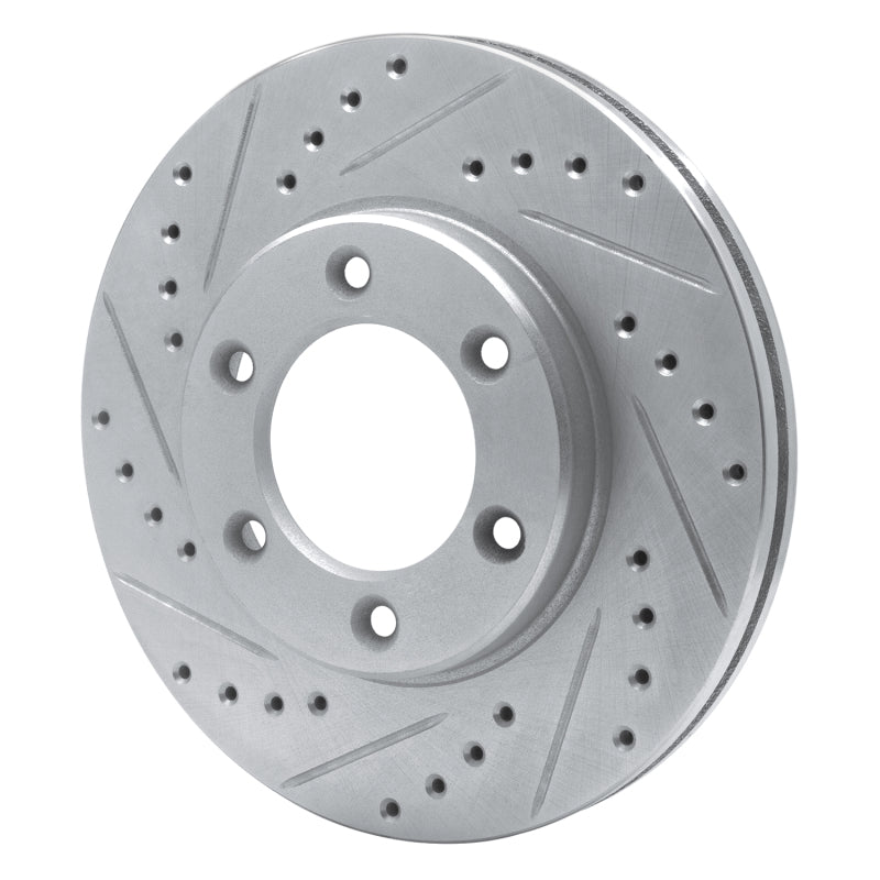 R1 93-98 Toyota T100 Front Left Drilled & Slotted Silver Brake Rotor