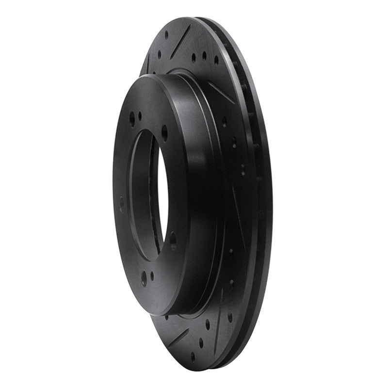 R1 91-98 Chevrolet Tracker Front Left Drilled & Slotted Black Brake Rotor