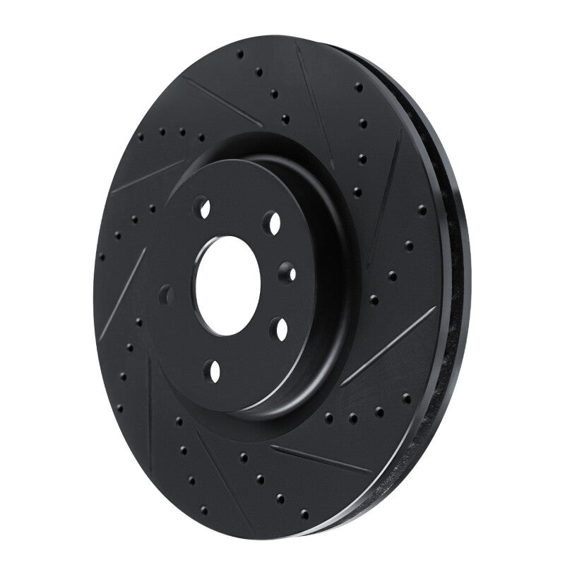 R1 13-19 Buick Regal Front Right Drilled & Slotted Black Brake Rotor