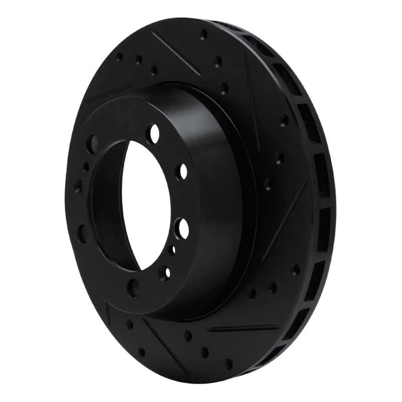 R1 91-97 Porsche 911 Left Rear Drilled & Slotted Black Brake Rotor