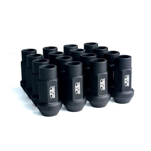 BLOX Racing Street Series Forged Lug Nuts - Black 12 x 1.5mm - Set of 20 (New Design)