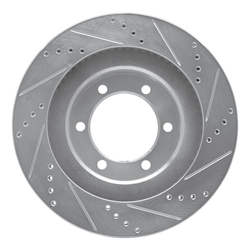 R1 03-09 Lexus GX470 Front Left Drilled & Slotted Silver Brake Rotor