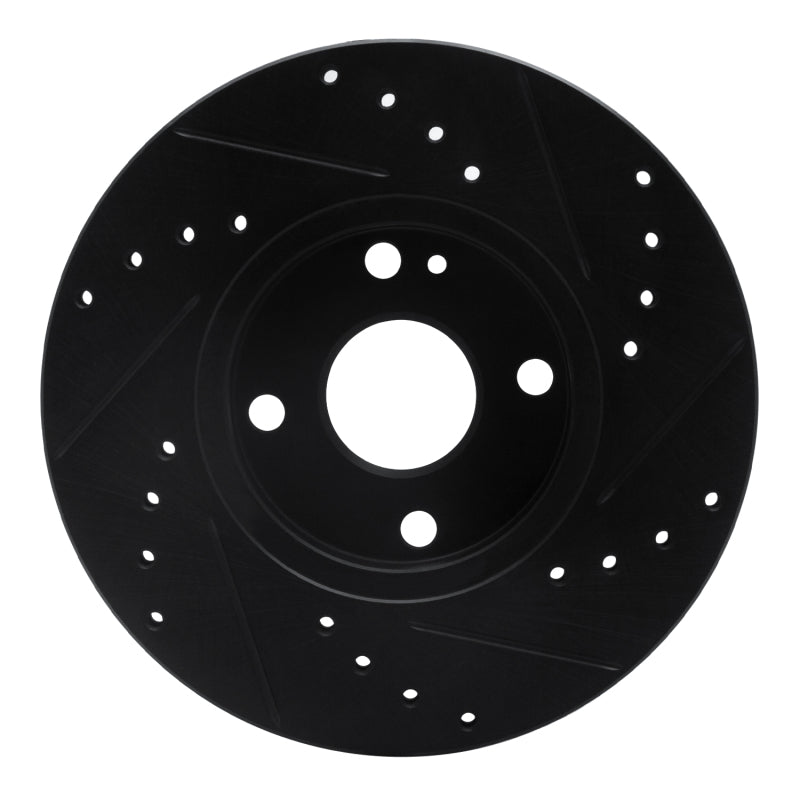 R1 90-03 Ford Escort Front Left Drilled & Slotted Black Brake Rotor