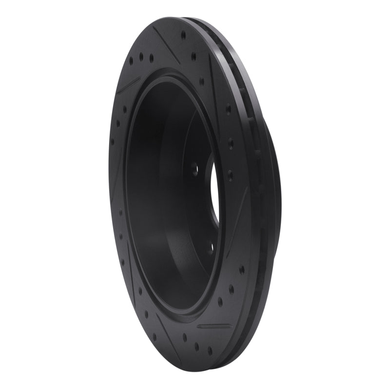 R1 94-96 Chevrolet COMMERCIAL CHASSIS Rear Left Drilled & Slotted Black Brake Rotor