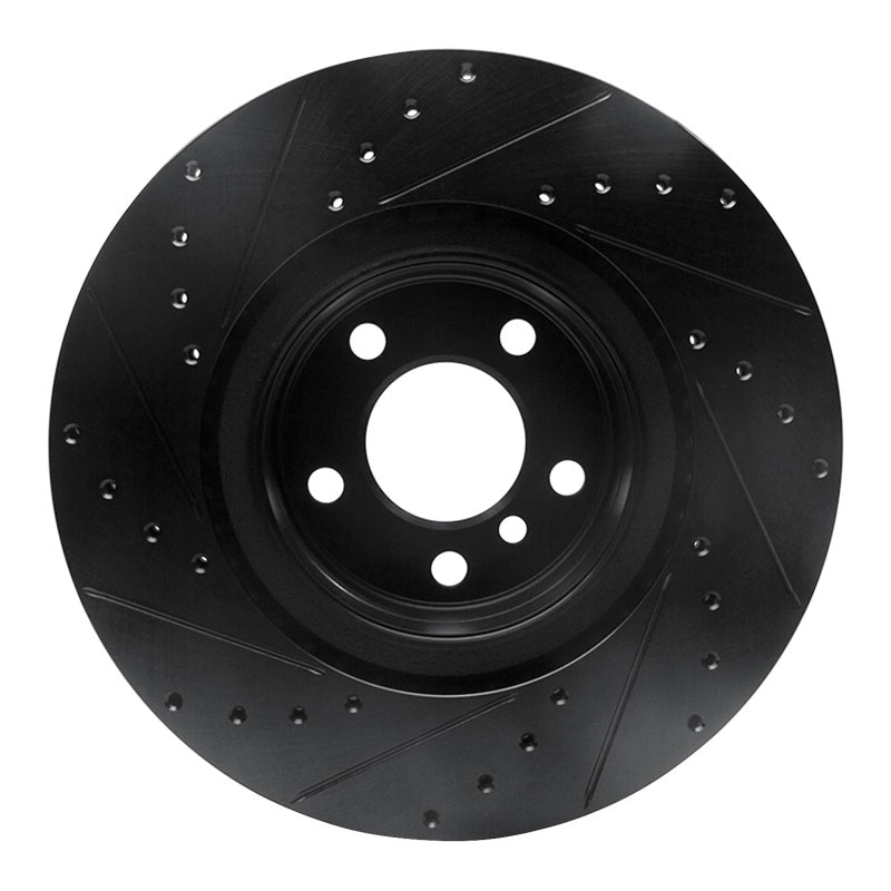 R1 12-20 BMW M240I Coupe & Convertible Rear Right Drilled & Slotted Black Brake Rotor