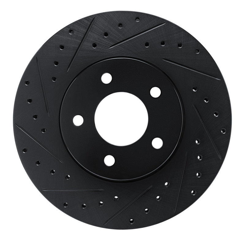 R1 01-07 Buick Rendezvous Front Left Drilled & Slotted Black Brake Rotor