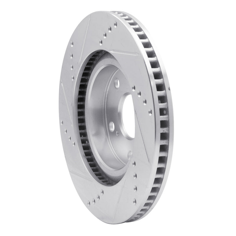 R1 93-95 Mazda RX-7 Front Right Drilled & Slotted Silver Brake Rotor