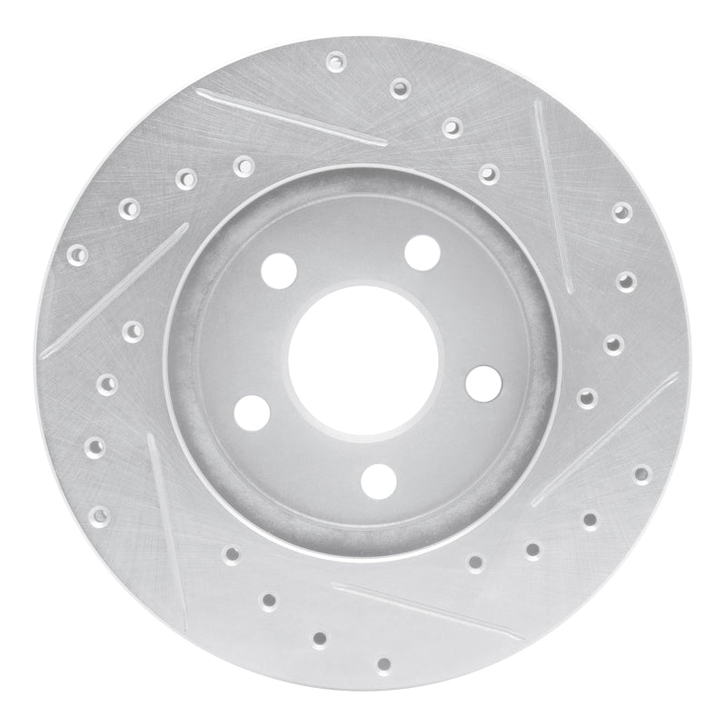 R1 95-00 Chrysler SEBRING Front Left Drilled & Slotted Silver Brake Rotor