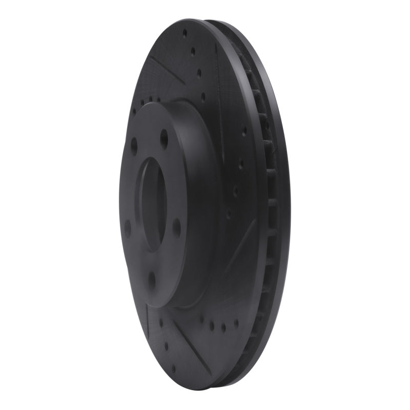 R1 01-07 Ford Escape Front Right Drilled & Slotted Black Brake Rotor