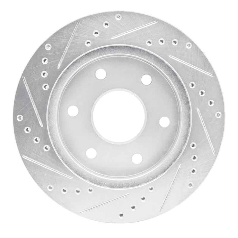 R1 13-17 Ford Ranger (Mexico) Front Right Drilled & Slotted Silver Brake Rotor