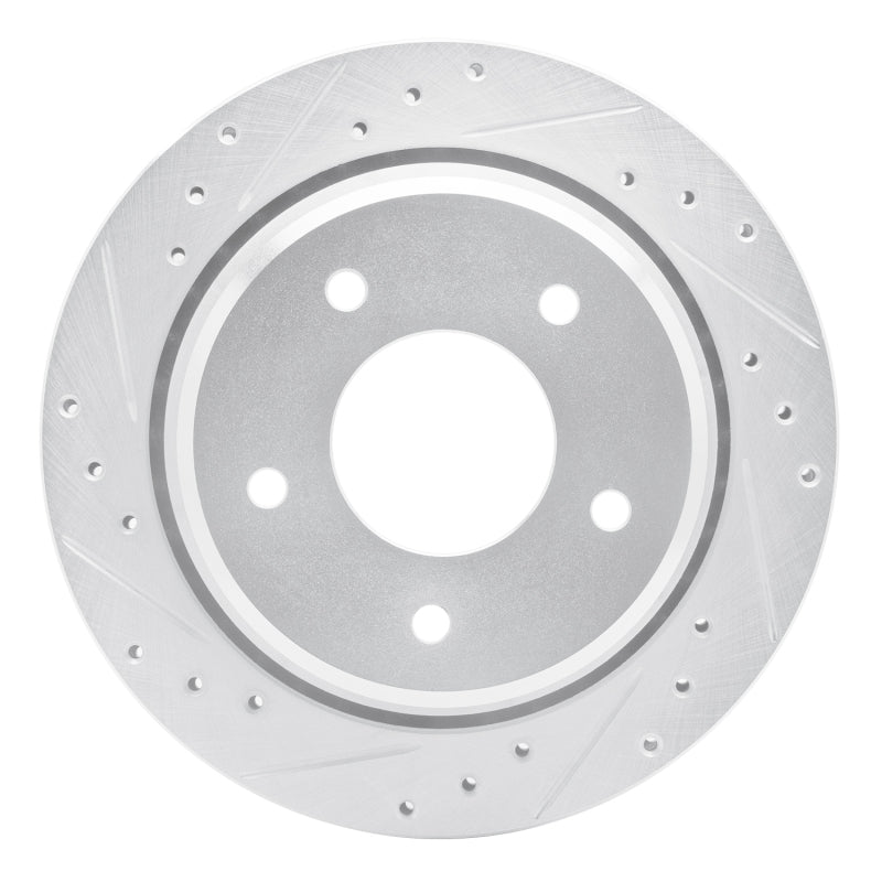 R1 94-96 Chevrolet Caprice Rear Left Drilled & Slotted Silver Brake Rotor