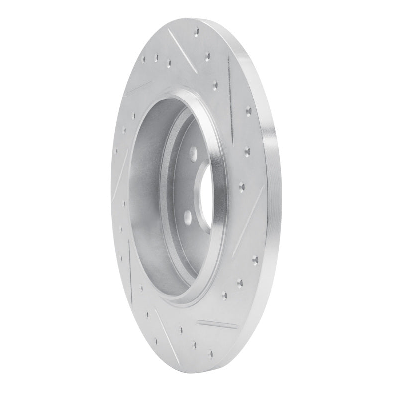 R1 00-05 Mercedes-Benz ML430 Rear Left Drilled & Slotted Silver Brake Rotor