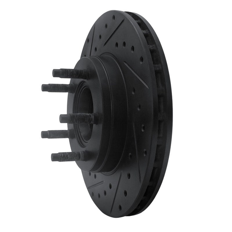 R1 95-97 Ford Ranger (USA/Canada) Front Left Drilled & Slotted Black Brake Rotor
