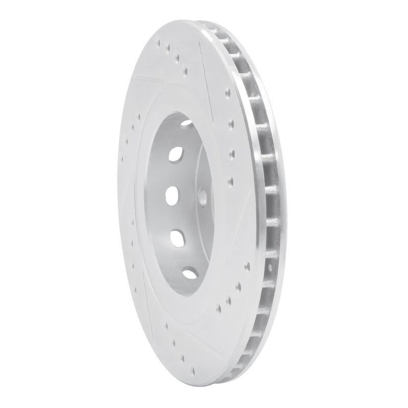 R1 99-05 Audi A6 Quattro Rear Left Drilled & Slotted Silver Brake Rotor