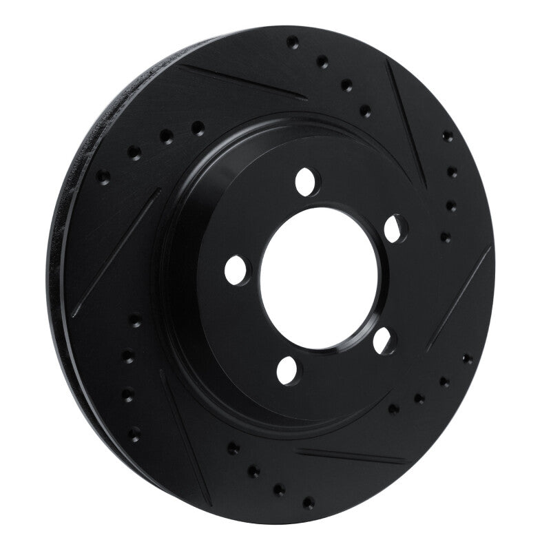 R1 67-67 Ford Galaxie Front Right Drilled & Slotted Black Brake Rotor