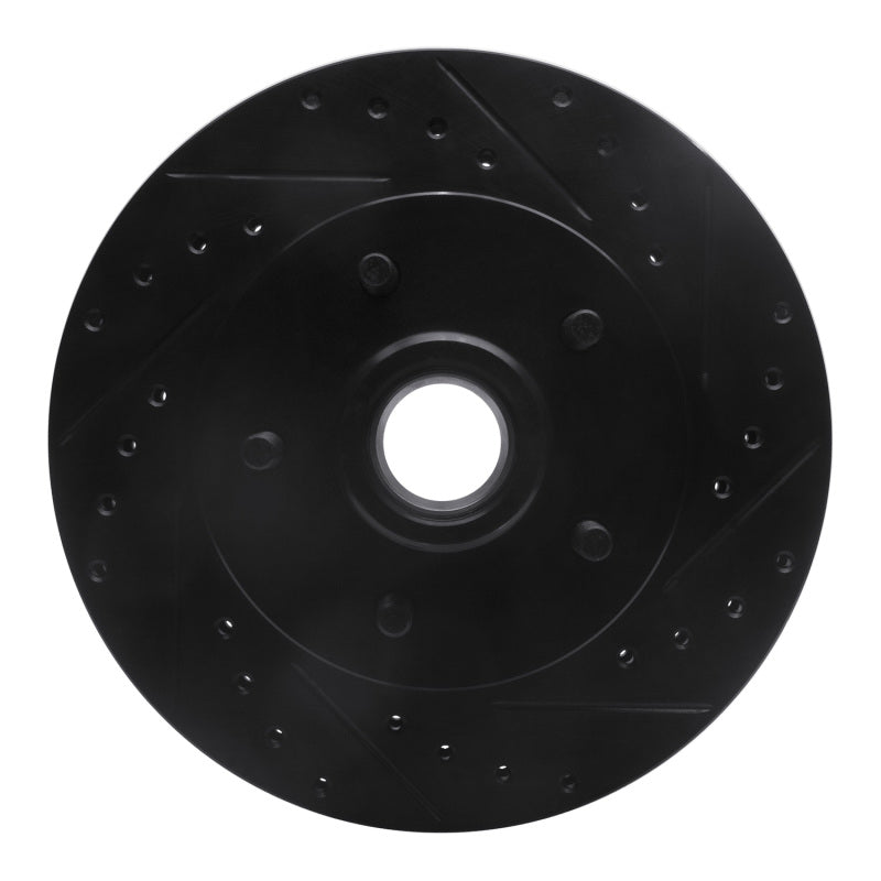 R1 69-96 Buick Estate Wagon Front Right Drilled & Slotted Black Brake Rotor