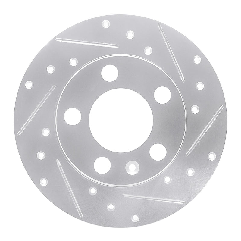 R1 98-24 Audi A1 (Mexico) Rear Right Drilled & Slotted Silver Brake Rotor