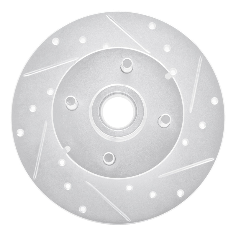 R1 1978-1987 Chevrolet CHEVETTE Front Right Drilled & Slotted Silver Brake Rotor