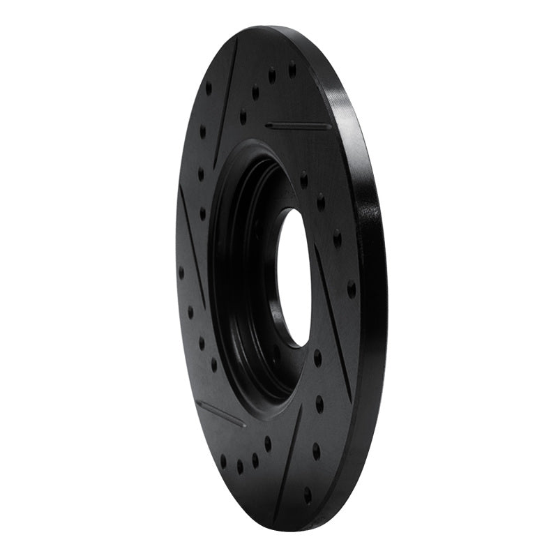 R1 63-86 Ford Cortina Front Right Drilled & Slotted Black Brake Rotor