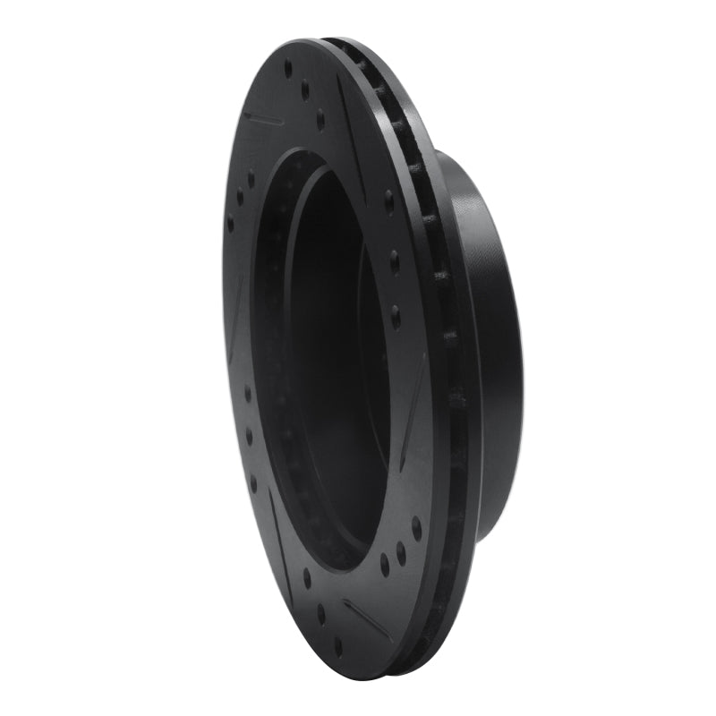 R1 89-01 Chevrolet Metro Front Left Drilled & Slotted Black Brake Rotor