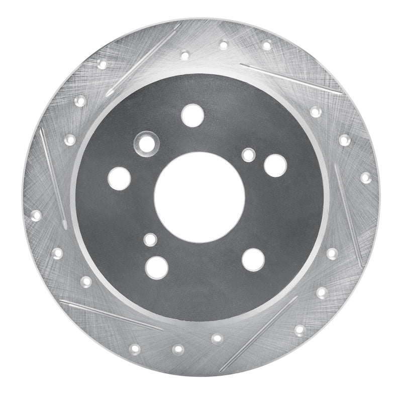 R1 92-03 Lexus ES300 Rear Left Drilled & Slotted Silver Brake Rotor