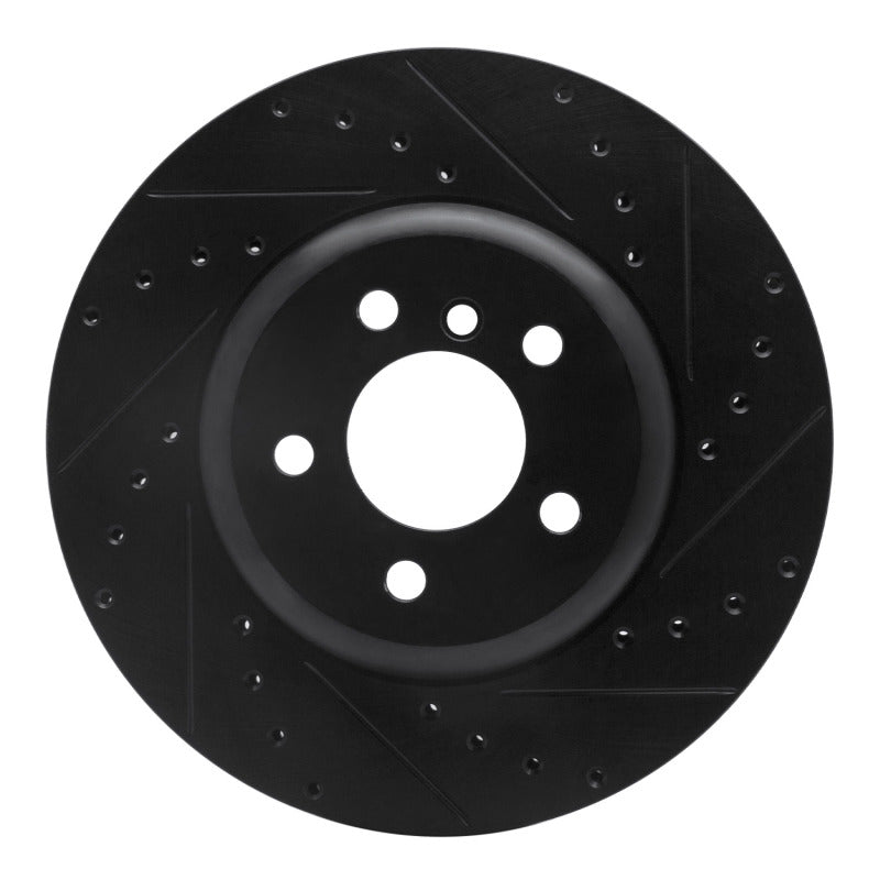 R1 13-21 BMW 428I xDrive Coupe & Convertible Rear Right Drilled & Slotted Black Brake Rotor