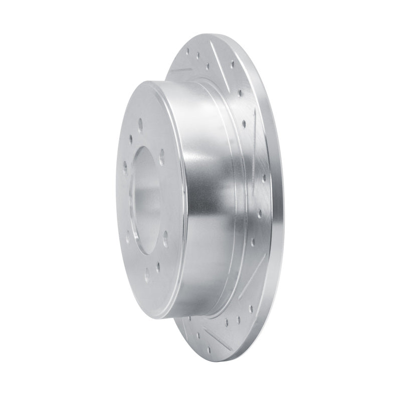 R1 06-10 Hummer H3 Rear Right Drilled & Slotted Silver Brake Rotor