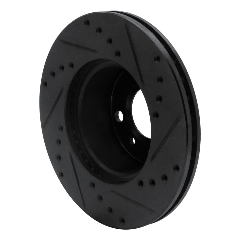 R1 76-77 BMW 320I (USA/Canada) Front Left Drilled & Slotted Black Brake Rotor