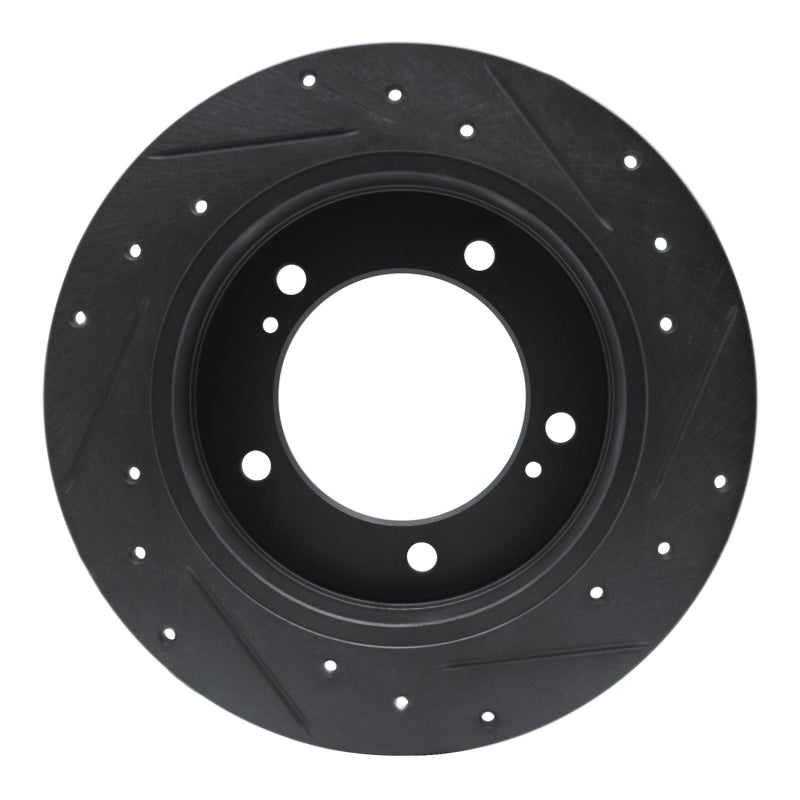 R1 83-98 Chevrolet Tracker Front Left Drilled & Slotted Black Brake Rotor