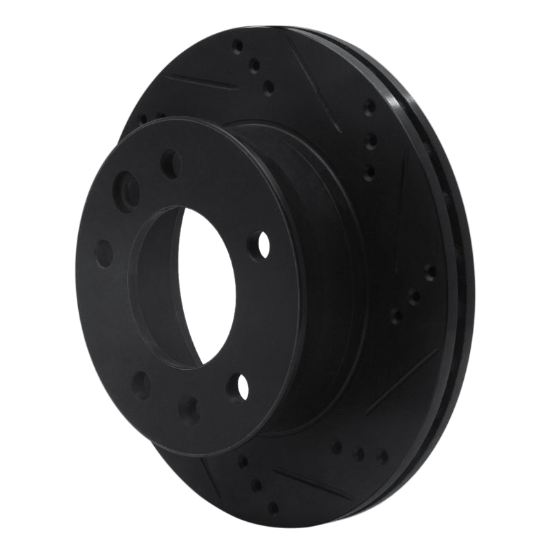 R1 02-06 Dodge Sprinter 3500 Front Left Drilled & Slotted Black Brake Rotor