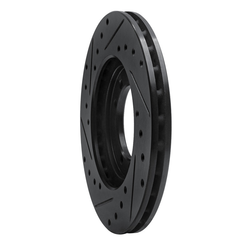 R1 92-04 Hummer H1 Front/Rear Right Drilled & Slotted Black Brake Rotor