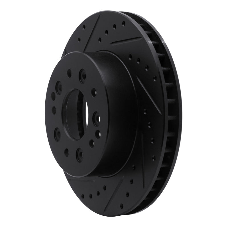 R1 63-82 Chevrolet Corvette Front/Rear Left Drilled & Slotted Black Brake Rotor